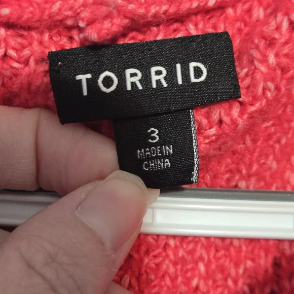 Torrid Women's Vibrant Pink Hooded Cardigan- Size 3X - Picture 2 of 7